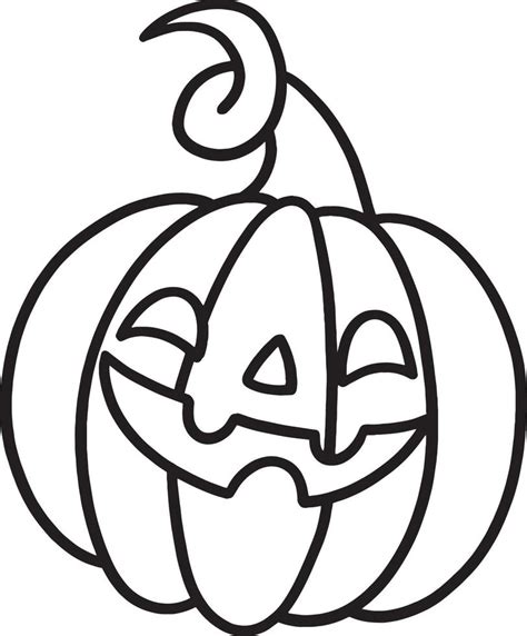 Pumpkin Halloween Isolated Coloring Page for Kids 8209010 Vector Art at ...