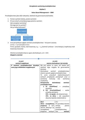 Zarządzanie strategiczne Notatki z wykładu 2 Model zarządzania