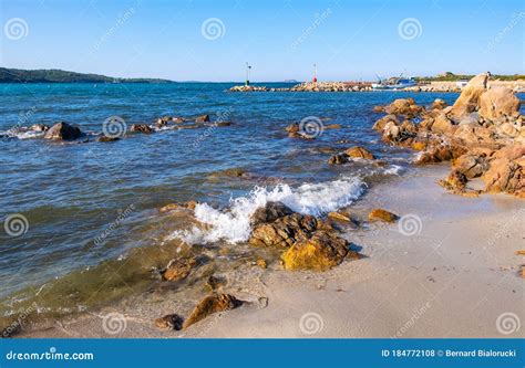 Marinella Sardinia Italy Panoramic View Of Golfo Di Marinella Beach