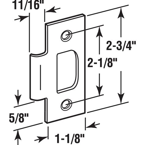 Door Jamb T-Strike, Stainless Steel - Prime-Line Parts