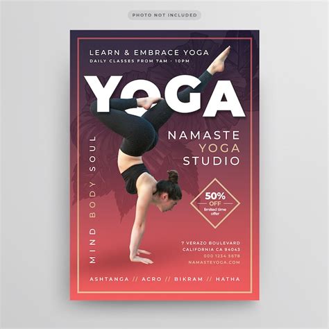 Premium Psd Yoga Flyer Template