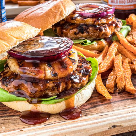 Grilled Teriyaki Pineapple Turkey Burgers Flavormade