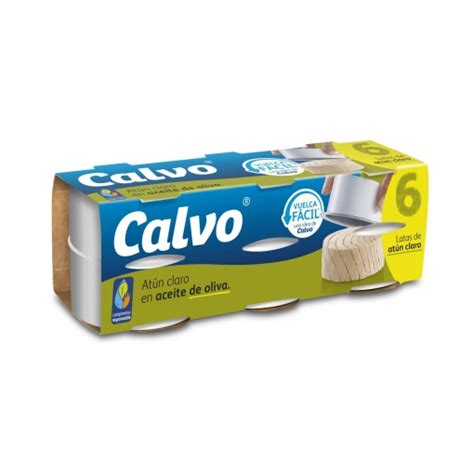 Atún claro en aceite de oliva Calvo pack de 6 latas de 52 g