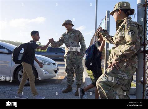 Students At Chacha Oceanview Middle School Are Greeted By Guam Us