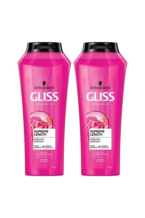 Schwarzkopf Gliss Supreme Length Uzun Saçlara Özel Sampuan 500 ml X 2