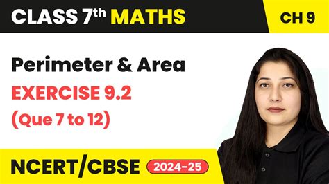 Perimeter And Area Exercise 9 2 Que 7 To 12 Class 7 Maths