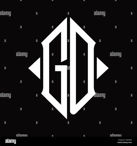 Gd Logo Monogram With Shield Shape Isolated Black Background Design