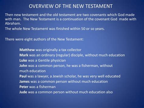 Ppt Overview Of The New Testament Powerpoint Presentation Free Download Id5422174