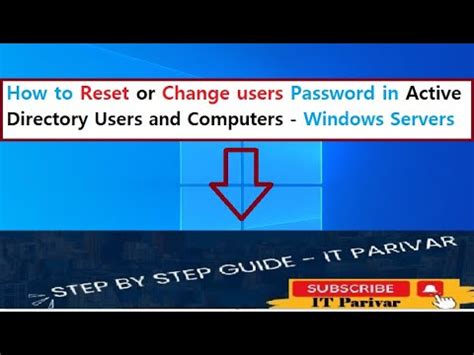 How To Reset Or Change Users Password In Active Directory Users And