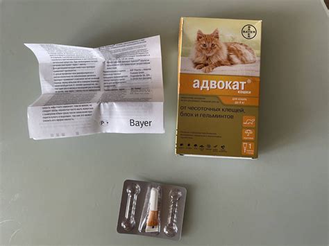 Адвокат: капли для кошек от паразитов