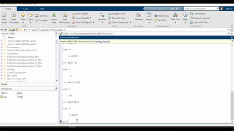 Matlab Basics Tutorial Coding In Command Window Youtube