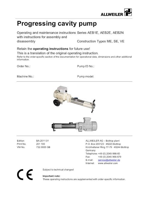 Pdf Progressing Cavity Pump Progressing Cavity Pump Operating And