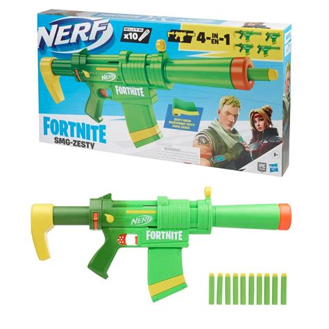 Buy Nerf Fortnite Smg Zesty Elite Dart Blaster Removable Stock And