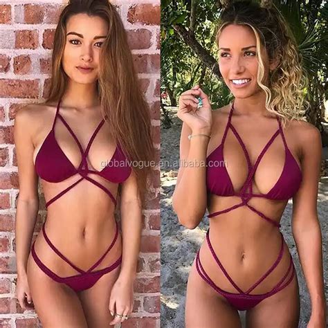 Bikini Bandage Con Tiras Para Dama Traje De Baño De Dos Piezas Estilo