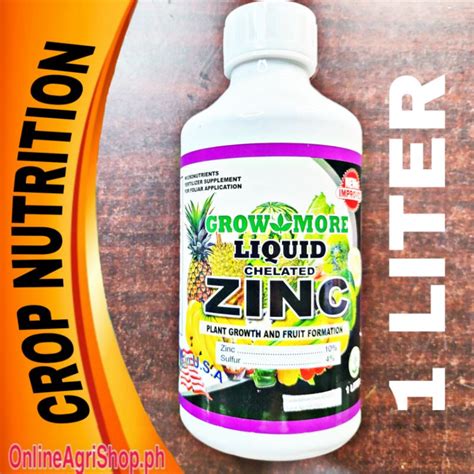 GROW MORE LIQUID CHELATED ZINC 1 LITER BY SAGREX LIQUID ZINC