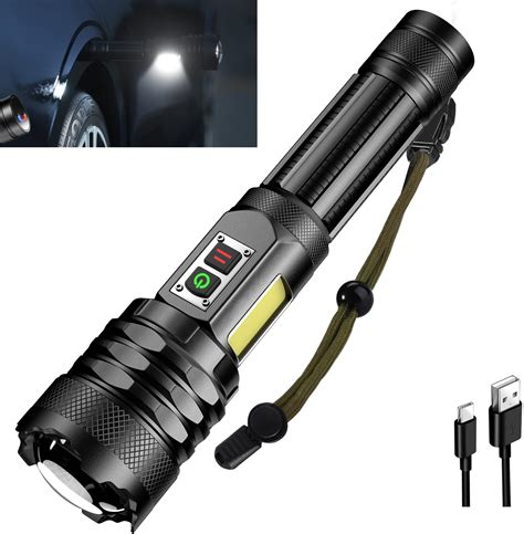 Antwis Led Torch Rechargeable Flashlight With High Lumens Lumens