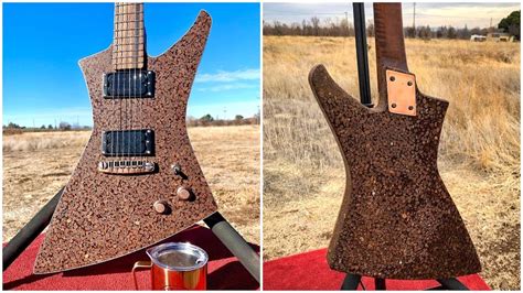 An Aromatic Electric Guitar Made Out Of Coffee Beans