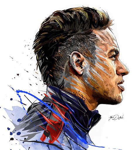 My Painting Of The Famous Neymar Jr And His Arrival In The PSG Art