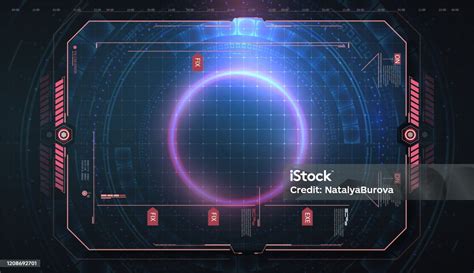 Hud Ui Gui Elemen Layar Antarmuka Pengguna Bingkai Futuristik Desain