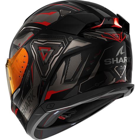 Casco Shark Skwal I Linik Negro Antracita Rojo He Ekar Cascos