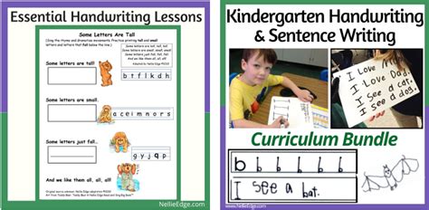 30 Essential Handwriting Lessons Nellie Edge Kindergarten Resources