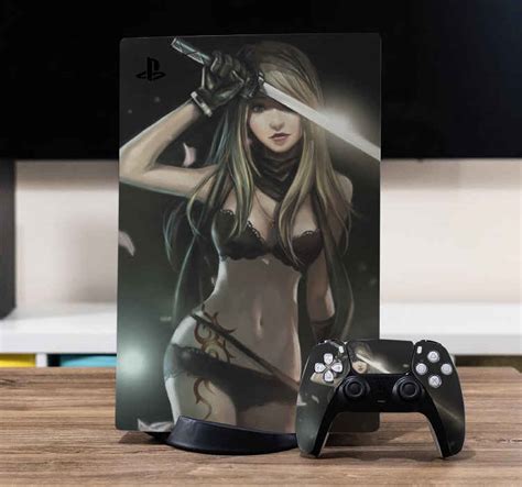 Autocollant Ps5 Anime Sexy Femme Tenstickers