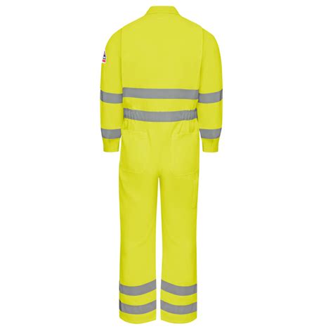 Men S Lightweight Fr Hi Visibility Deluxe Coverall With Reflective Trim Bulwark® Fr