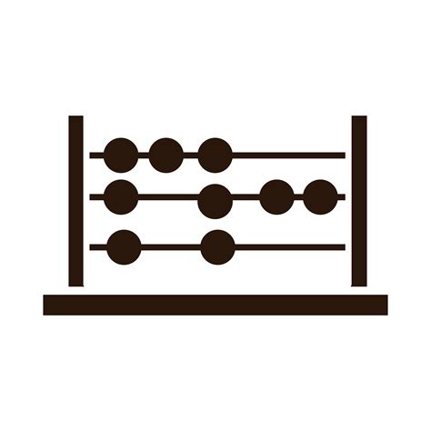 School Education Math Abacus Arithmetic Supply Silhouette Style Icon