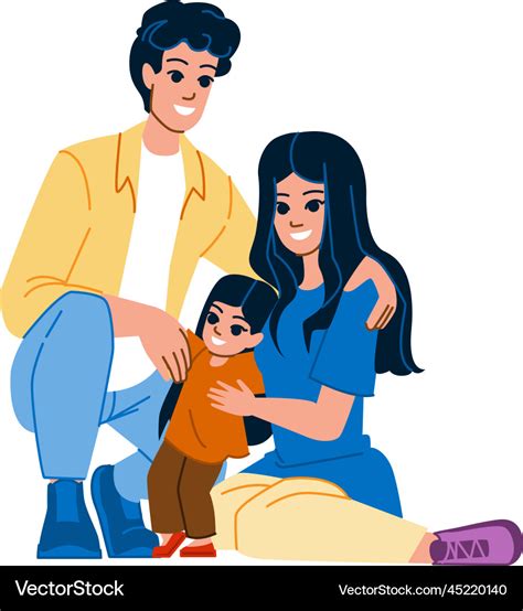 Family hug Royalty Free Vector Image - VectorStock