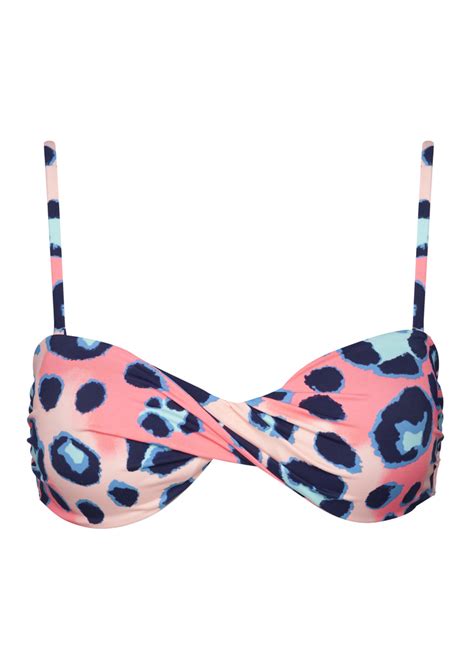 New Yorker kék pink mintás bikini felső New Yorker Ft