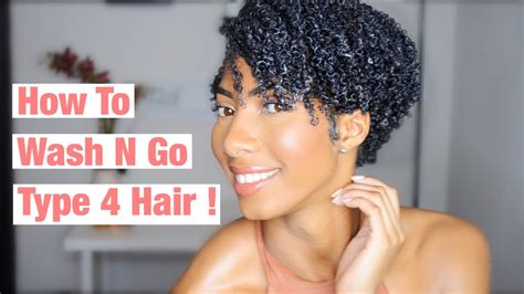 Easy Wash N Go For Short Hair Defined Type 4 Curls Youtube