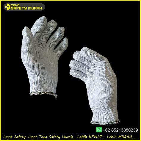 Sarung Tangan Benang Kain Katun Tebal Rajut B Working Safety Glove