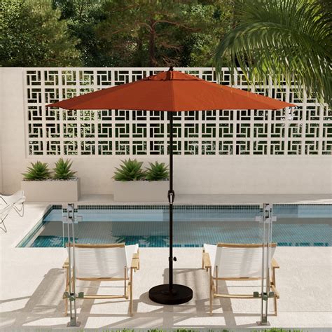 Havenside Home North Bend 9 Foot Crank Lift Auto Tilt Patio Umbrella