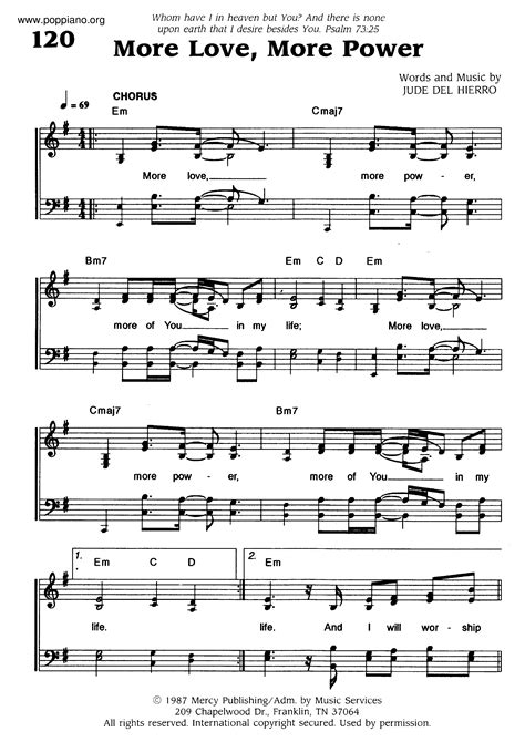 Hymn More Love More Power Sheet Music Pdf Free Score Download ★