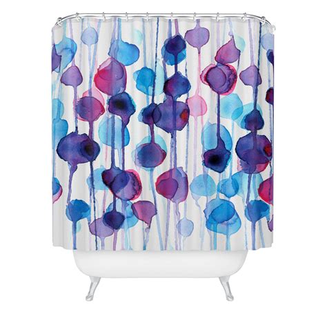 Abstract Watercolor Shower Curtain Cmykaren