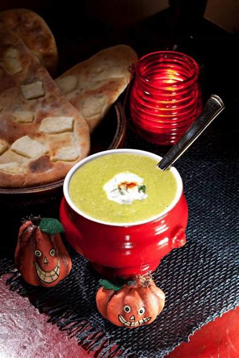 Halloween Recipes Curried English Pea Soup With Paneer Naan Claire