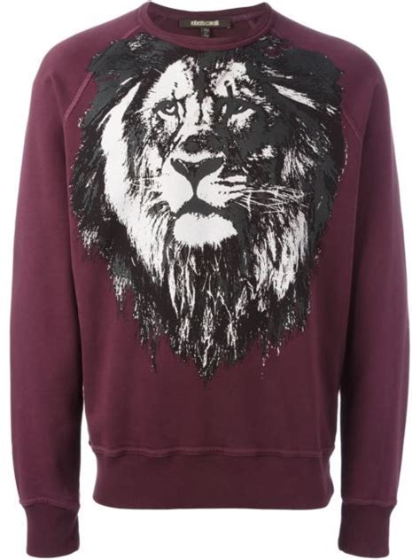 Roberto Cavalli Lion Print Sweatshirt ModeSens Printed Sweatshirts