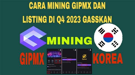 EVENT MINING Terbaru GIPMX Coin Project Korea Q4 2023 Open Mainet Dan