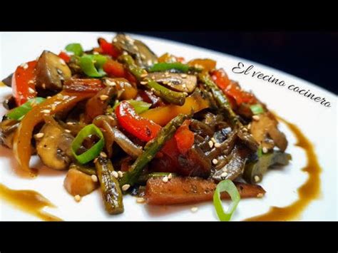 Salteado de VERDURAS y champiñones WOK YouTube