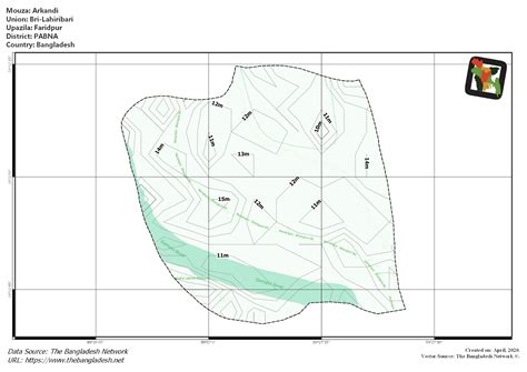 map  arkandi mouza faridpur pabna
