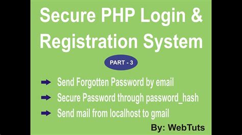 Php Login And Registration Script With Forgot Password Recover Through