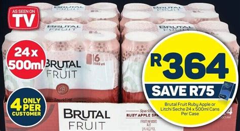 Brutal Fruit Ruby Apple Or Litchi Seche X Ml Cans Per Case Offer