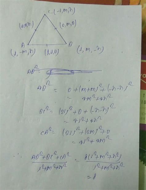 In A Aabc The Mid Points Of The Sides Ab Bc Ca Are Respectively