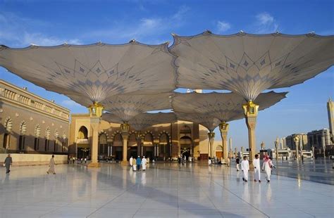 Opened Umbrellas Design Mosque Architecture Fabric Structure