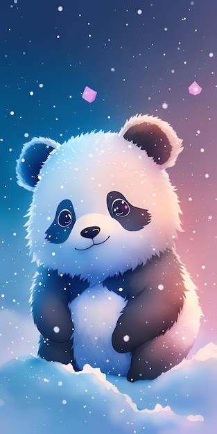 Premium AI Image | A panda in the snow