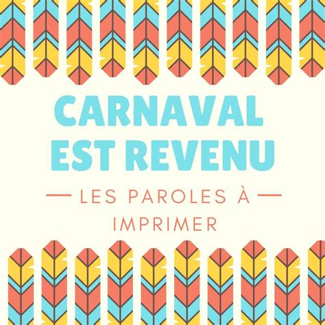 Imprimer La Poesie Carnaval Est Revenu