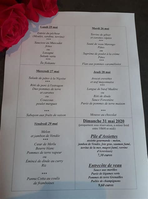 Menu At La Pile D Assiettes Restaurant Iss