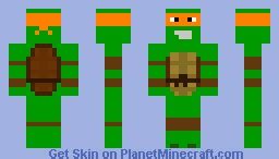 TMNT Michelangelo Minecraft Skin