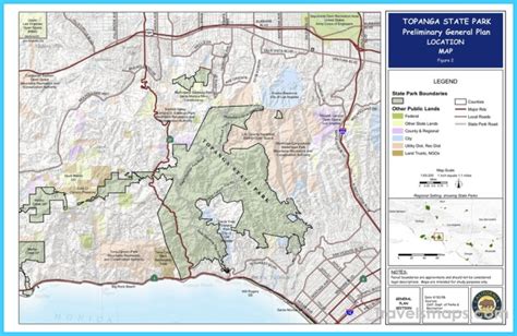 Topanga State Park Map - TravelsMaps.Com