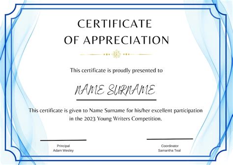 Certificate of Appreciation - Etsy